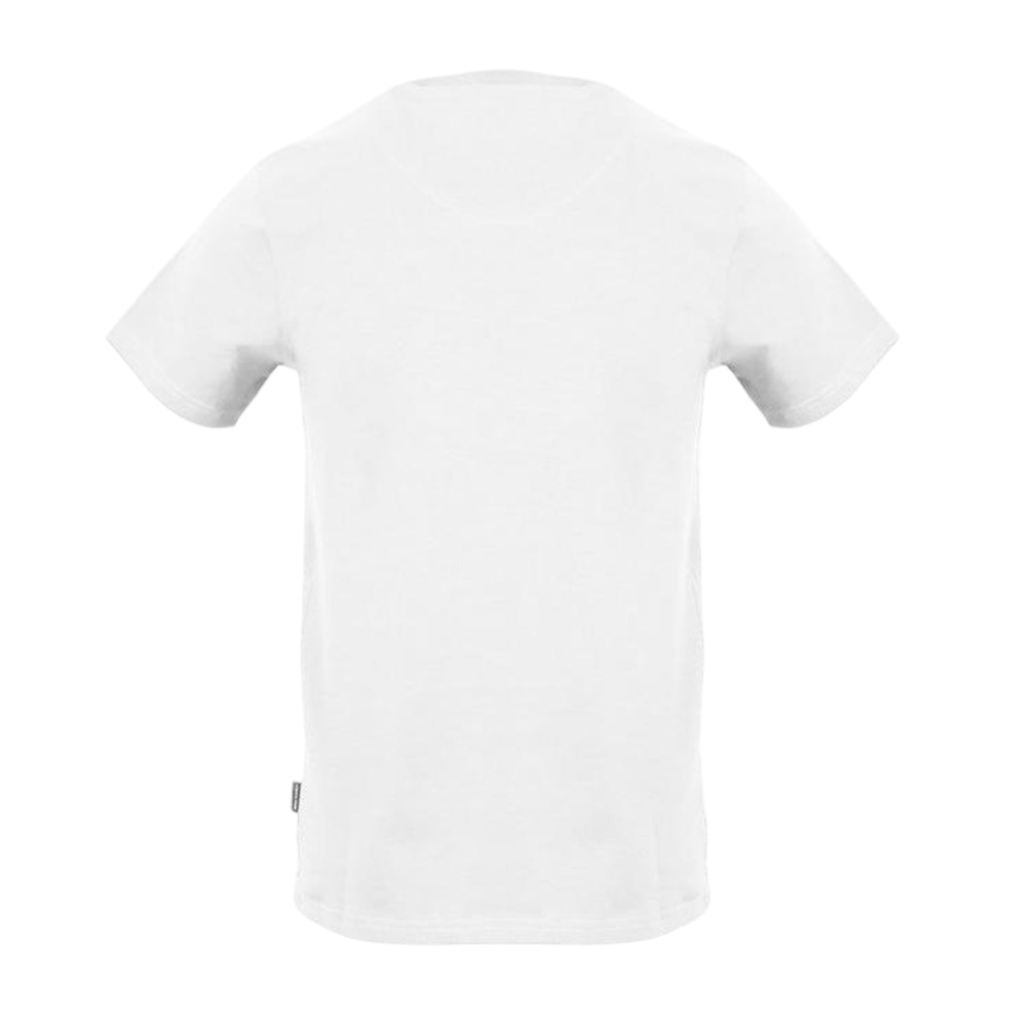 White - Back - Aquascutum Mens Logo Crew Neck Regular T-Shirt