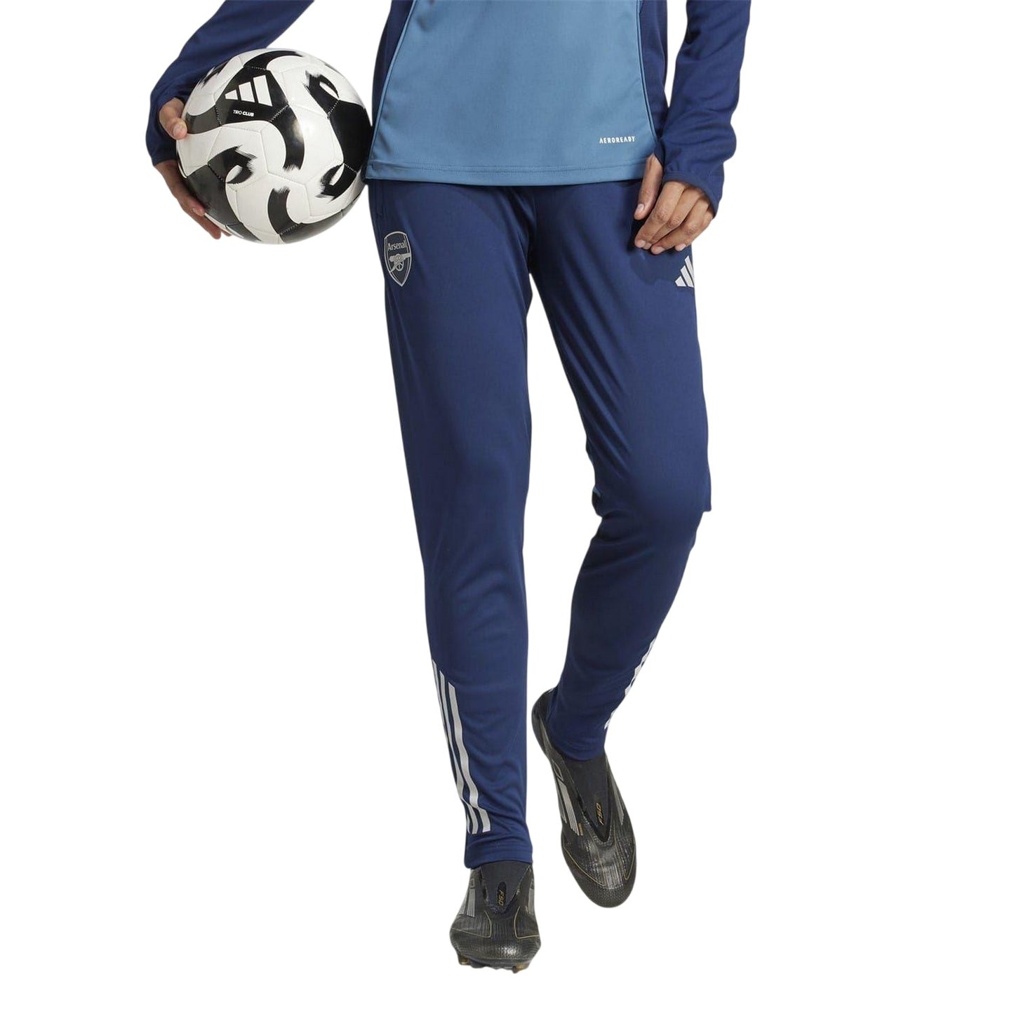 Blue - Pack Shot - Adidas Womens-Ladies Arsenal FC Training Jogging Bottoms
