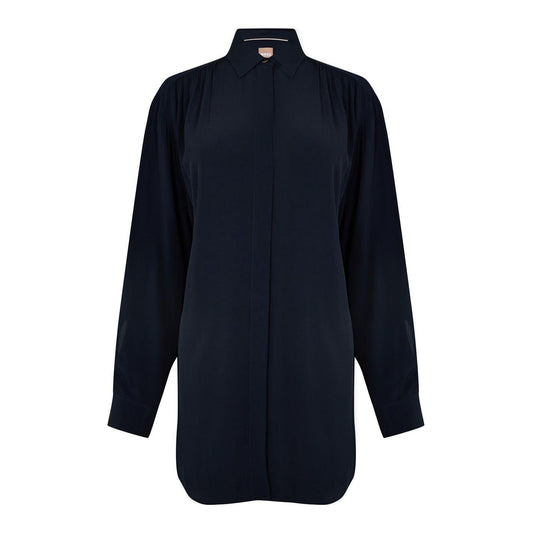 Dark Blue - Front - Boss Womens-Ladies Benika Long-Sleeved Blouse