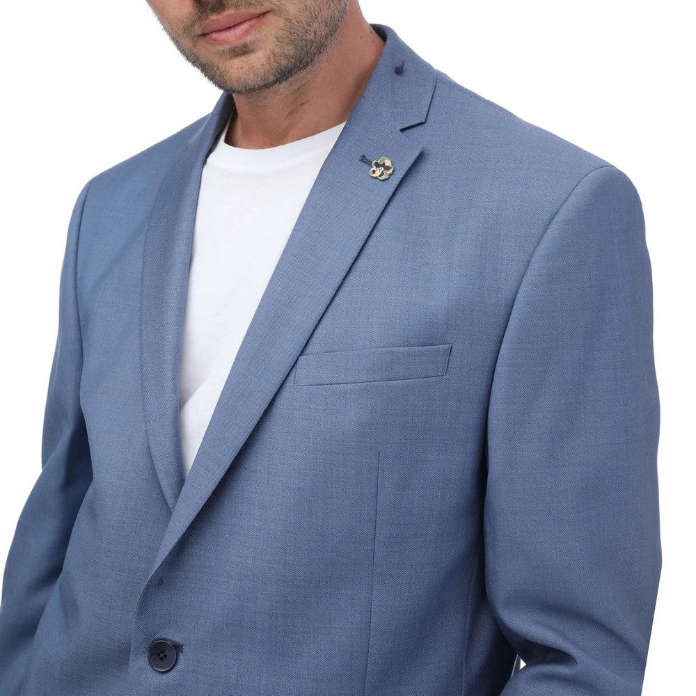 Blue - Side - Ted Baker Mens Drosejs Single-Breasted Blazer