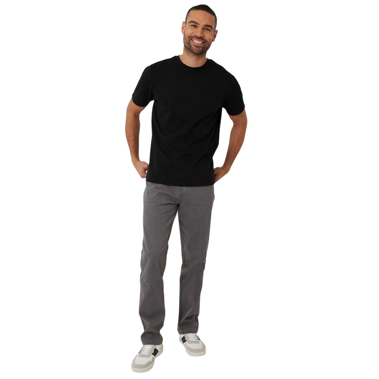 Black - Side - Threadbare Mens Ottoman T-Shirt
