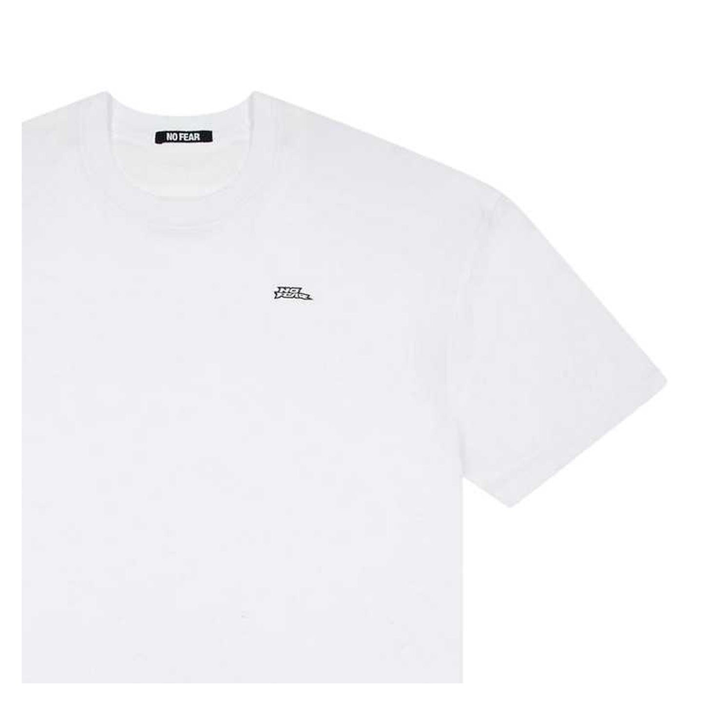 White - Side - No Fear Mens Logo Cotton T-Shirt
