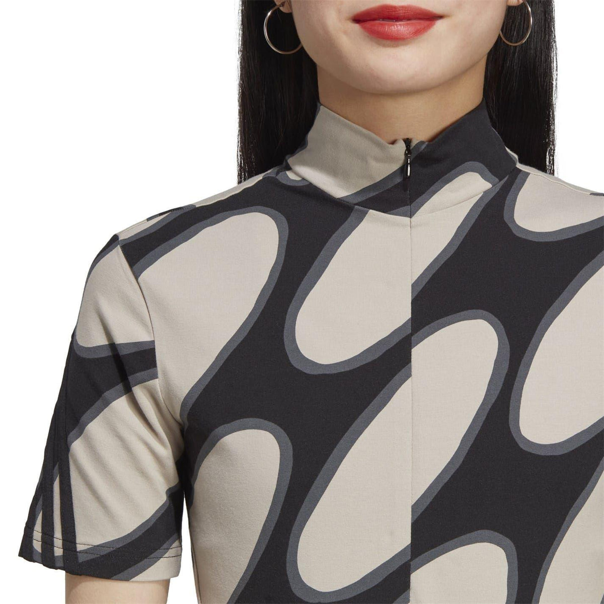 Light Brown-Black-Grey - Lifestyle - Adidas Womens-Ladies Marimekko Future Icons Bodysuit