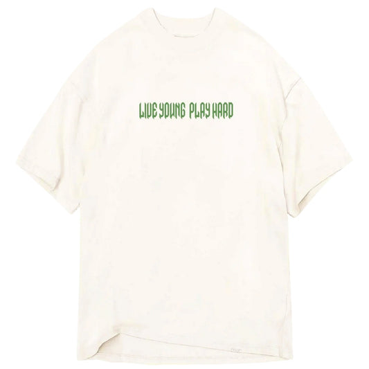 White - Front - LY Unisex Adult Oversized T-Shirt