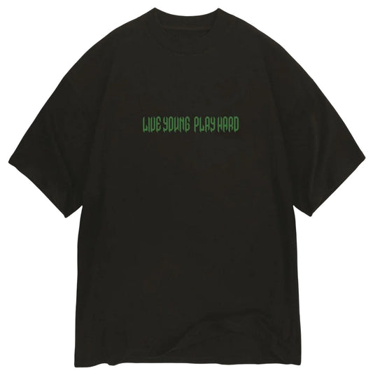 Black - Front - LY Unisex Adult Oversized T-Shirt