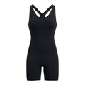 Black - Front - Under Armour Womens-Ladies Meridian Short Bodysuit