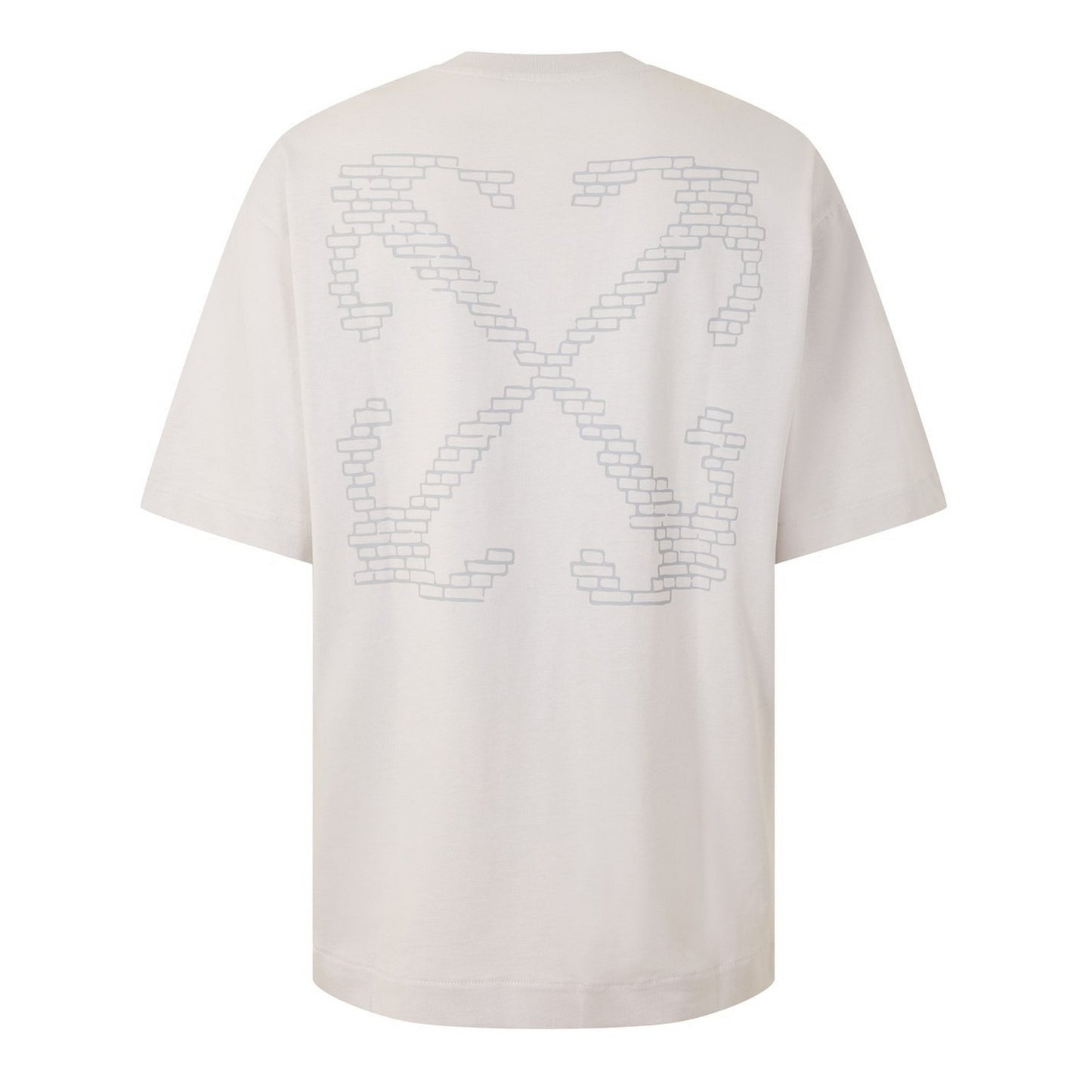 Light Stone - Back - Off White Mens Brics Cotton Regular T-Shirt