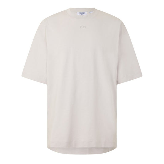 Light Stone - Front - Off White Mens Brics Cotton Regular T-Shirt