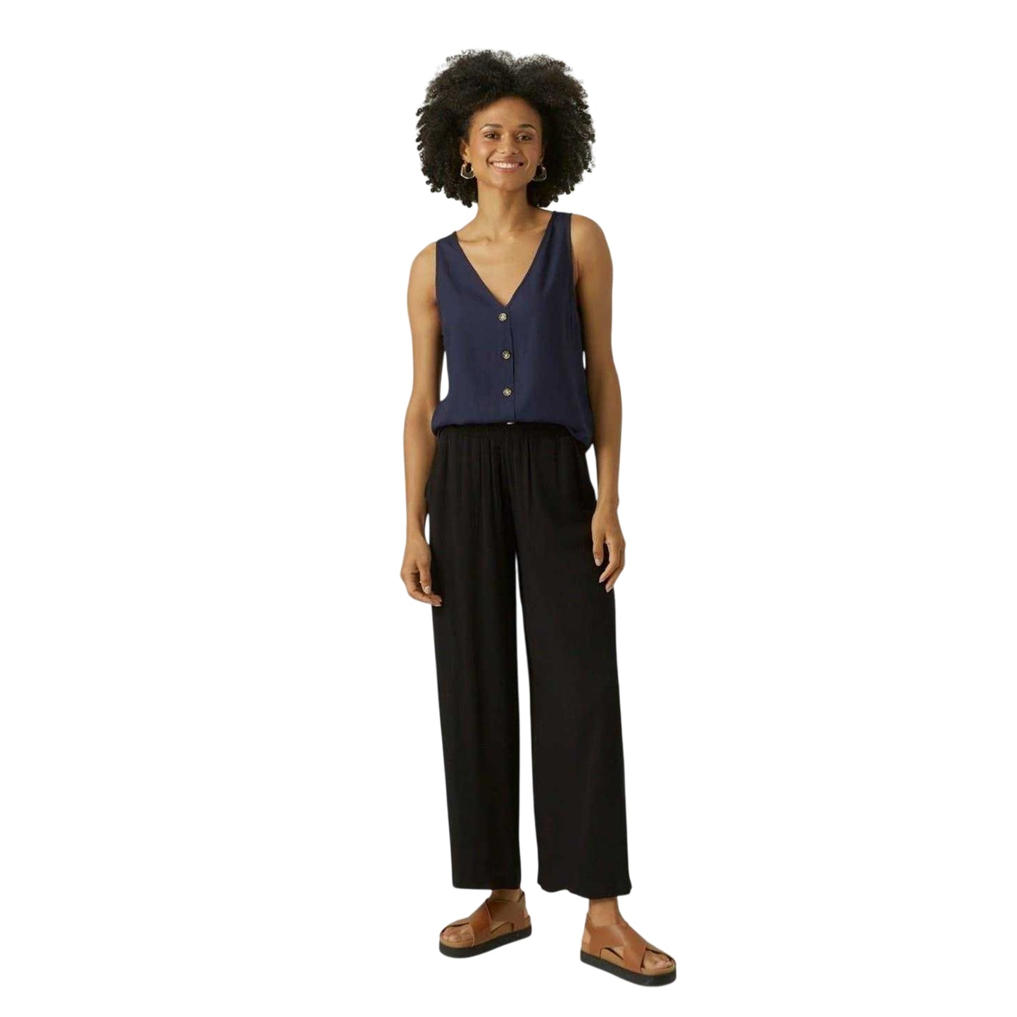 Navy Blazer - Lifestyle - Vero Moda Womens-Ladies V Neck Regular Blouse