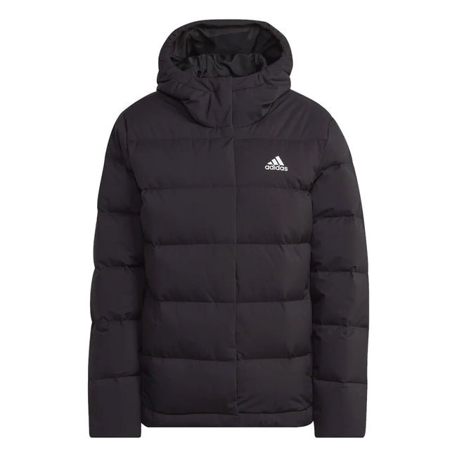 Black - Front - Adidas Womens-Ladies Helionic Down Hooded Jacket