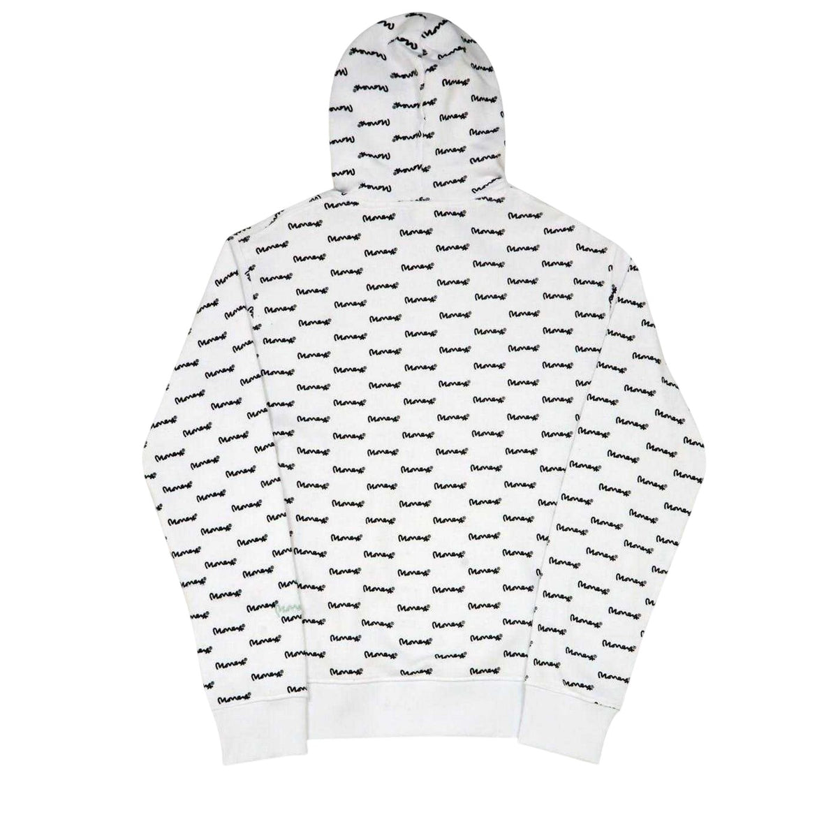 White - Back - Money Mens All Over Logo Hoodie