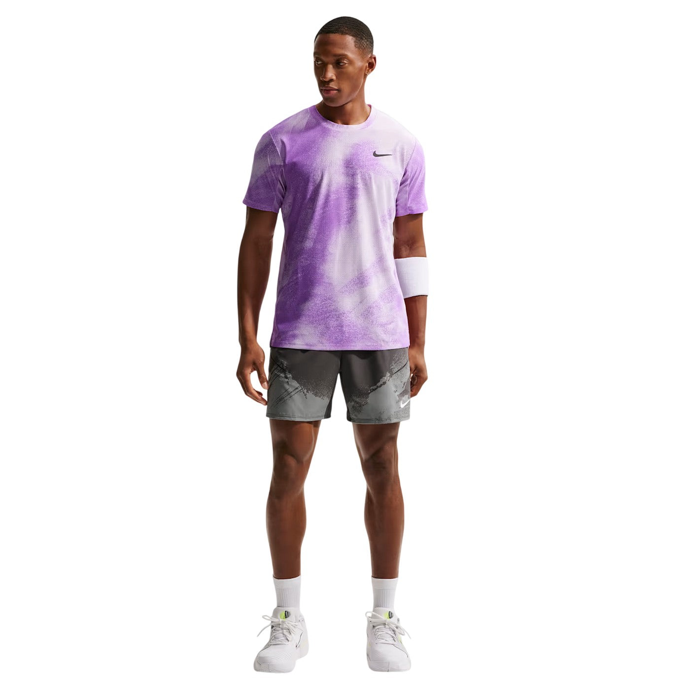 Violet-Black - Lifestyle - Nike Mens Court Slam Dri-FIT Performance T-Shirt