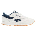 White-Blue - Back - Reebok Childrens-Kids Classic Leather Shoes