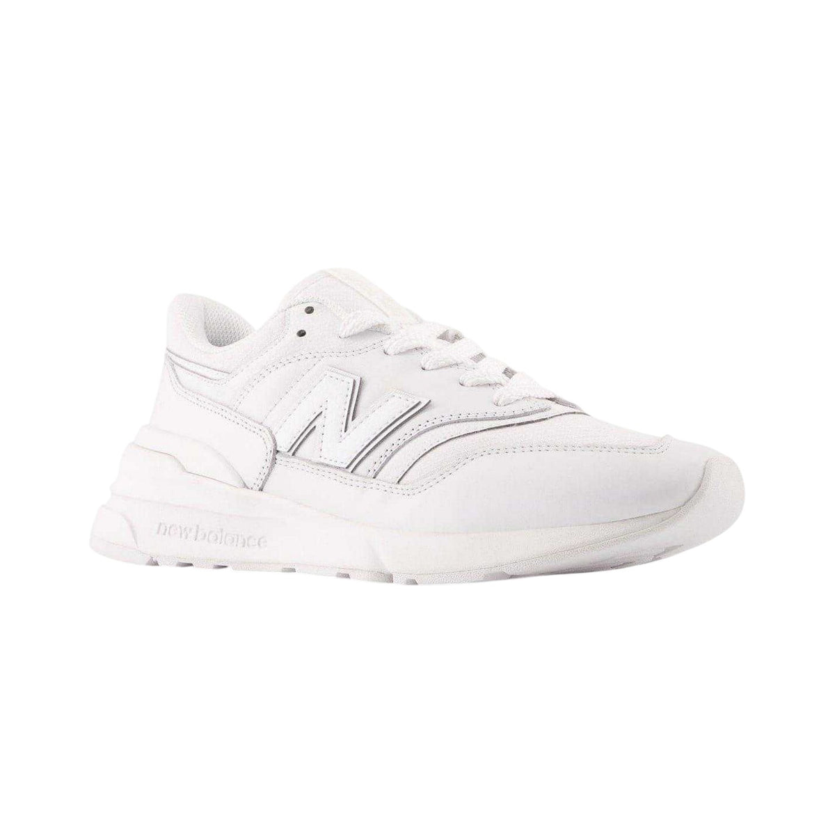 White - Pack Shot - New Balance Mens 977r Leather Flat Trainers