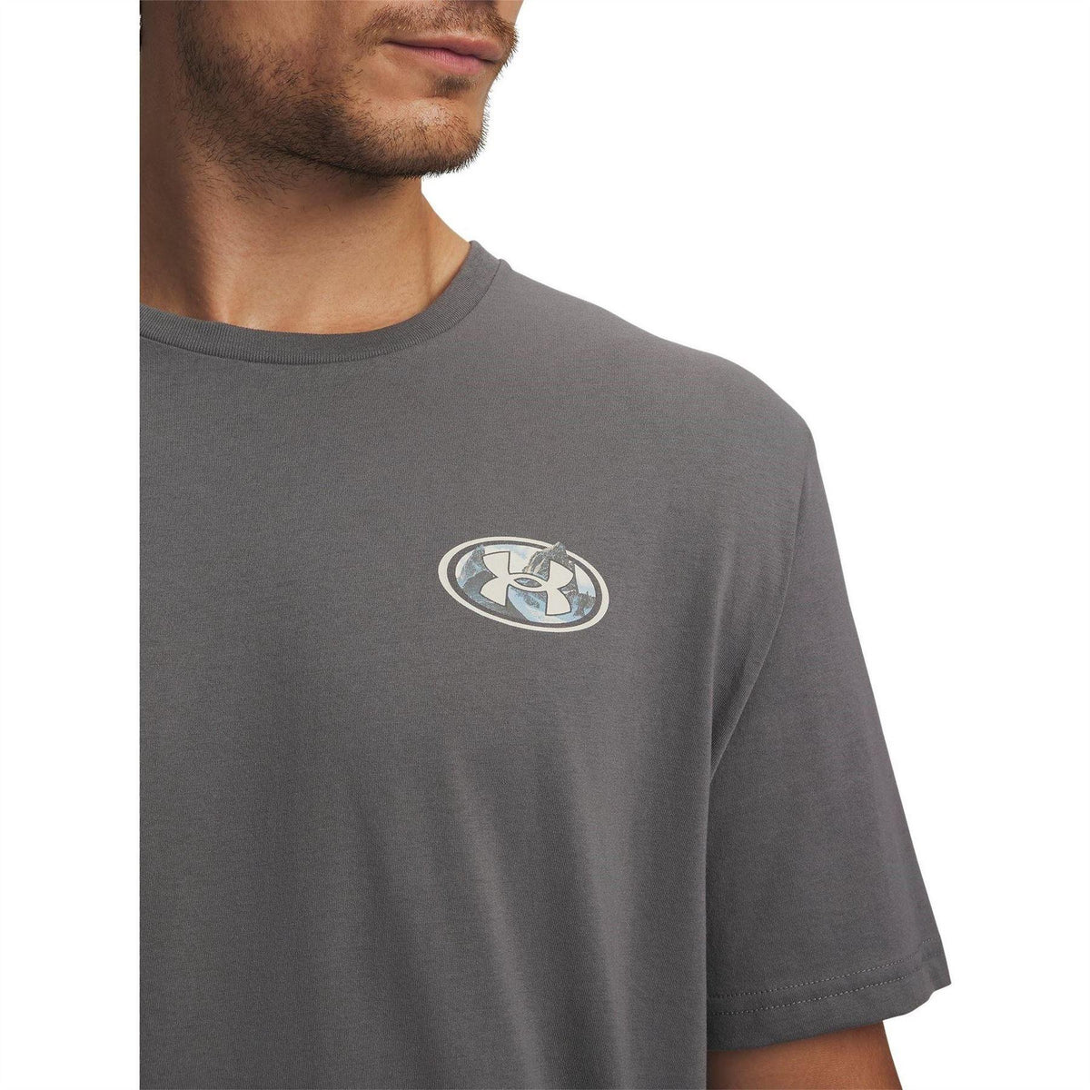 Green-White - Side - Under Armour Mens Mountain T-Shirt