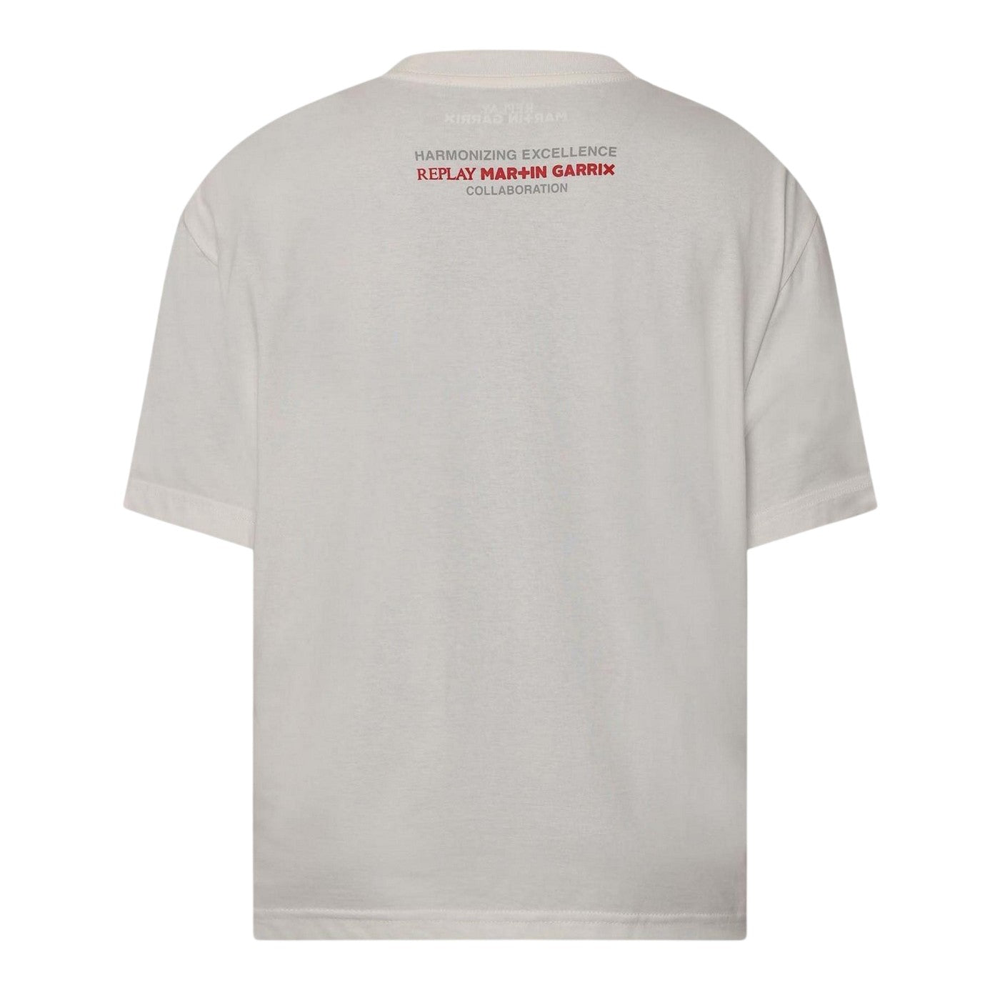 White - Back - Replay Mens Martin Garrix Cotton Oversized T-Shirt