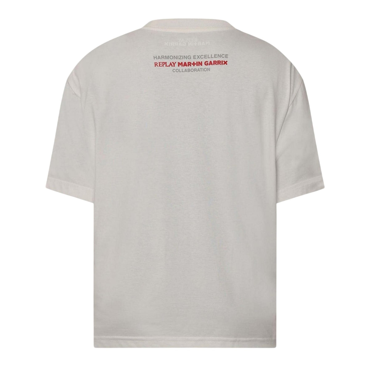 White - Back - Replay Mens Martin Garrix Cotton Oversized T-Shirt