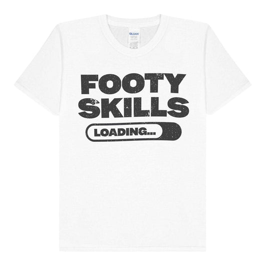 White - Front - Gildan Childrens-Kids Footy Skills Loading T-Shirt
