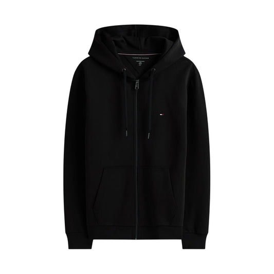 Black - Front - Tommy Hilfiger Mens Regular Long-Sleeved Full Zip Hoodie