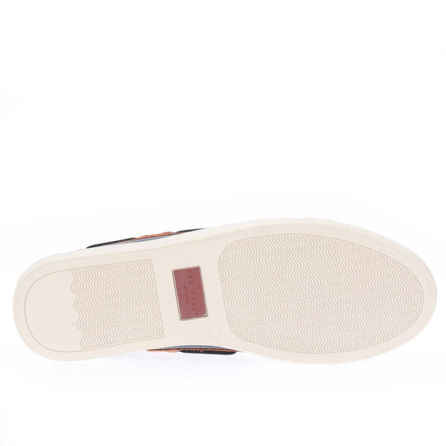 Navy - Side - Ted Baker Mens Euenb Leather Boat Shoes