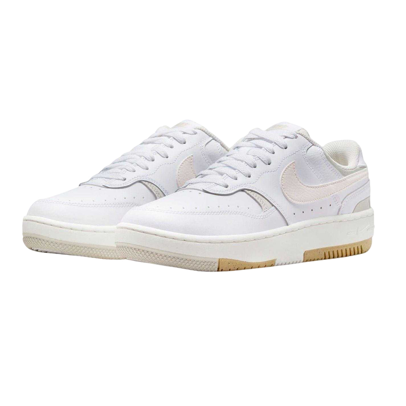 White-Phantom - Pack Shot - Nike Womens-Ladies Gamma Force Leather Flat Trainers