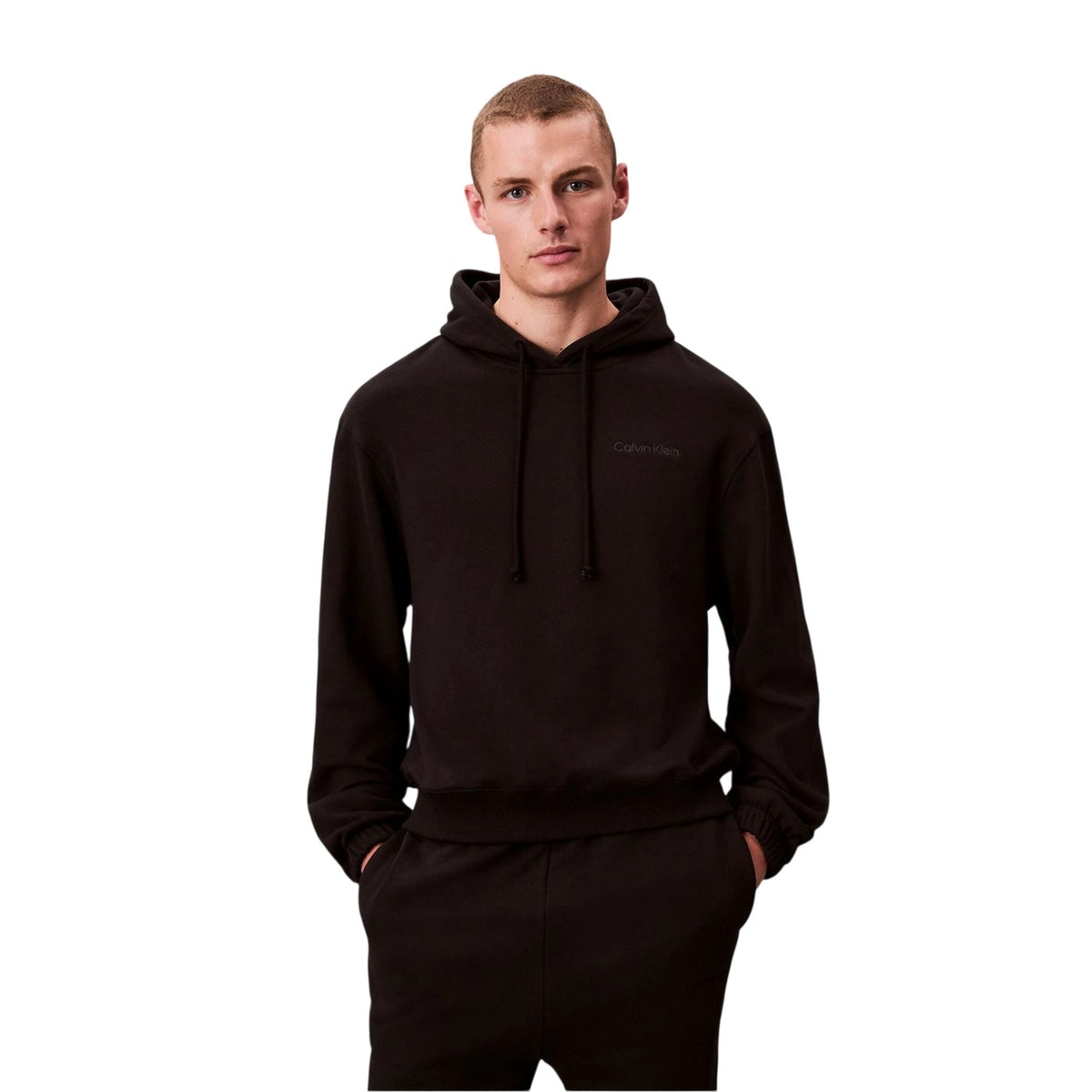 Black - Lifestyle - Calvin Klein Mens Logo Regular Sweatshirt