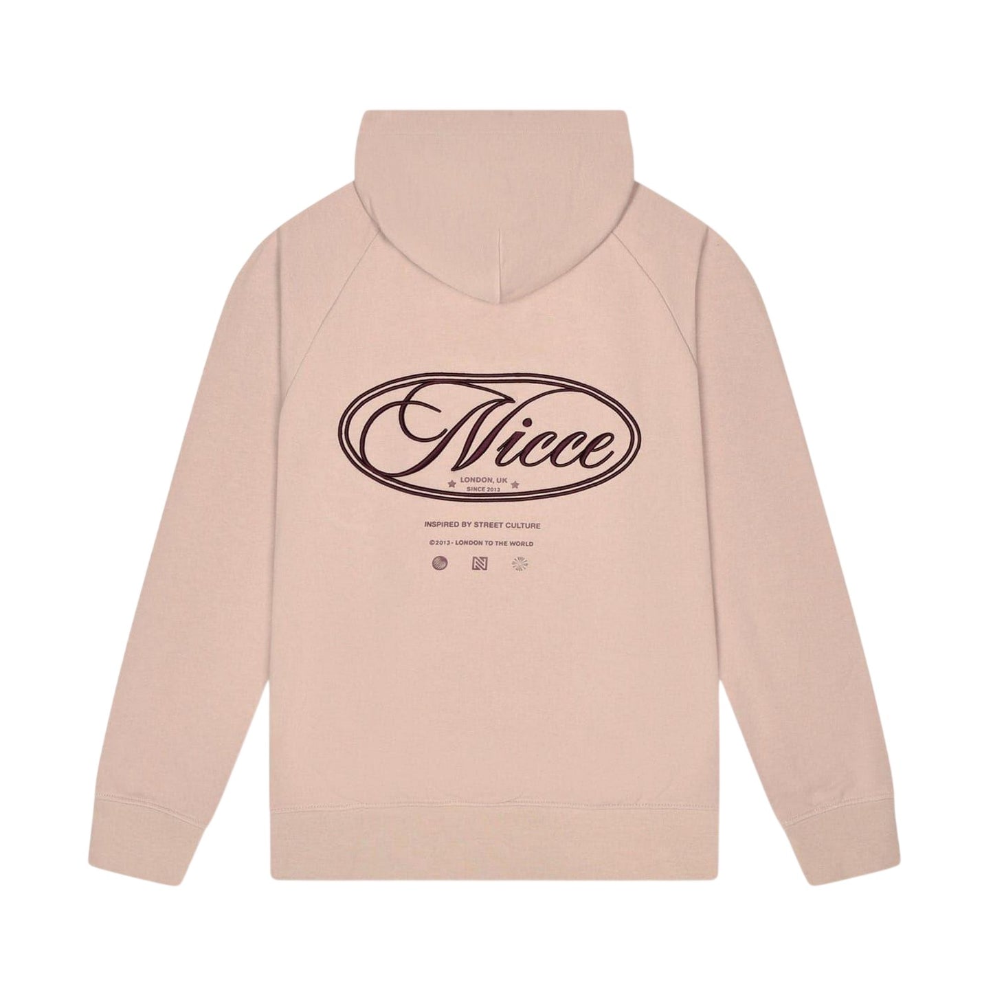Ash Grey - Back - Nicce Mens Grant Hoodie