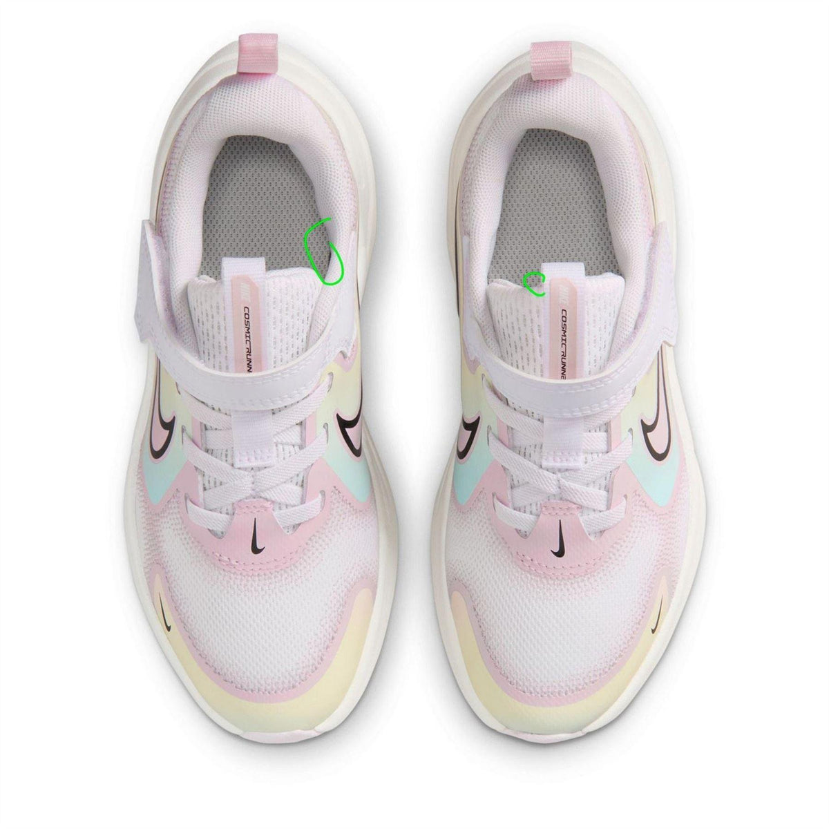 White-Black-Lilac - Pack Shot - Nike Childrens-Kids Cosmic Trainers