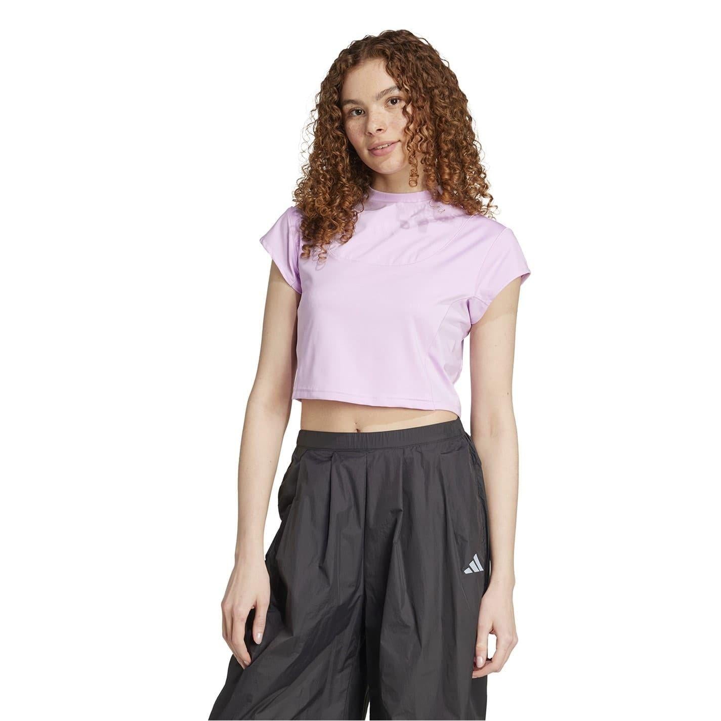 Blooming Lilac - Pack Shot - Adidas Womens-Ladies Crop Top