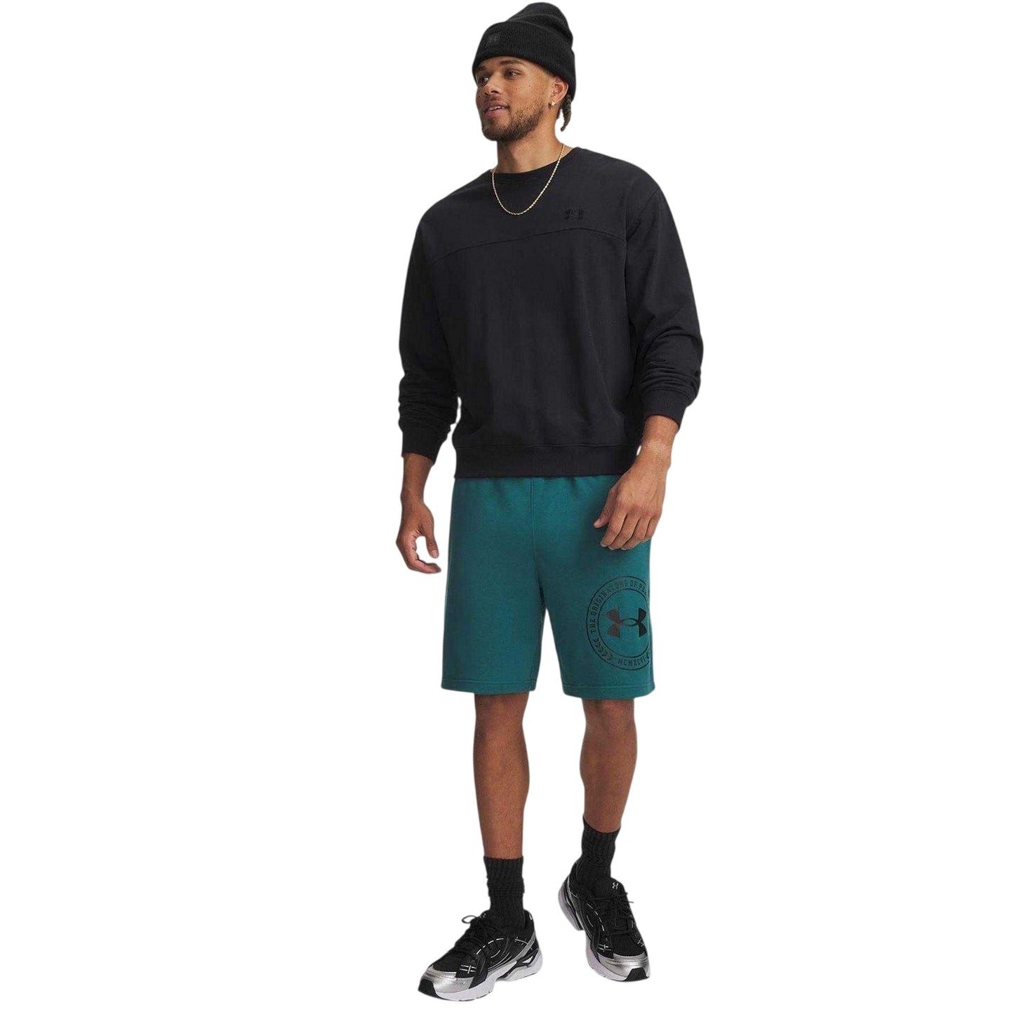 Green-Black - Lifestyle - Under Armour Mens Rival Graphic Shorts