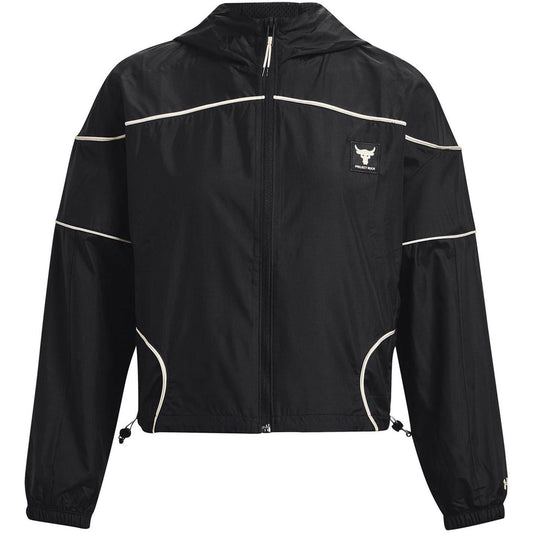 Black - Front - Under Armour Womens-Ladies Project Rock Reflective Hooded Jacket