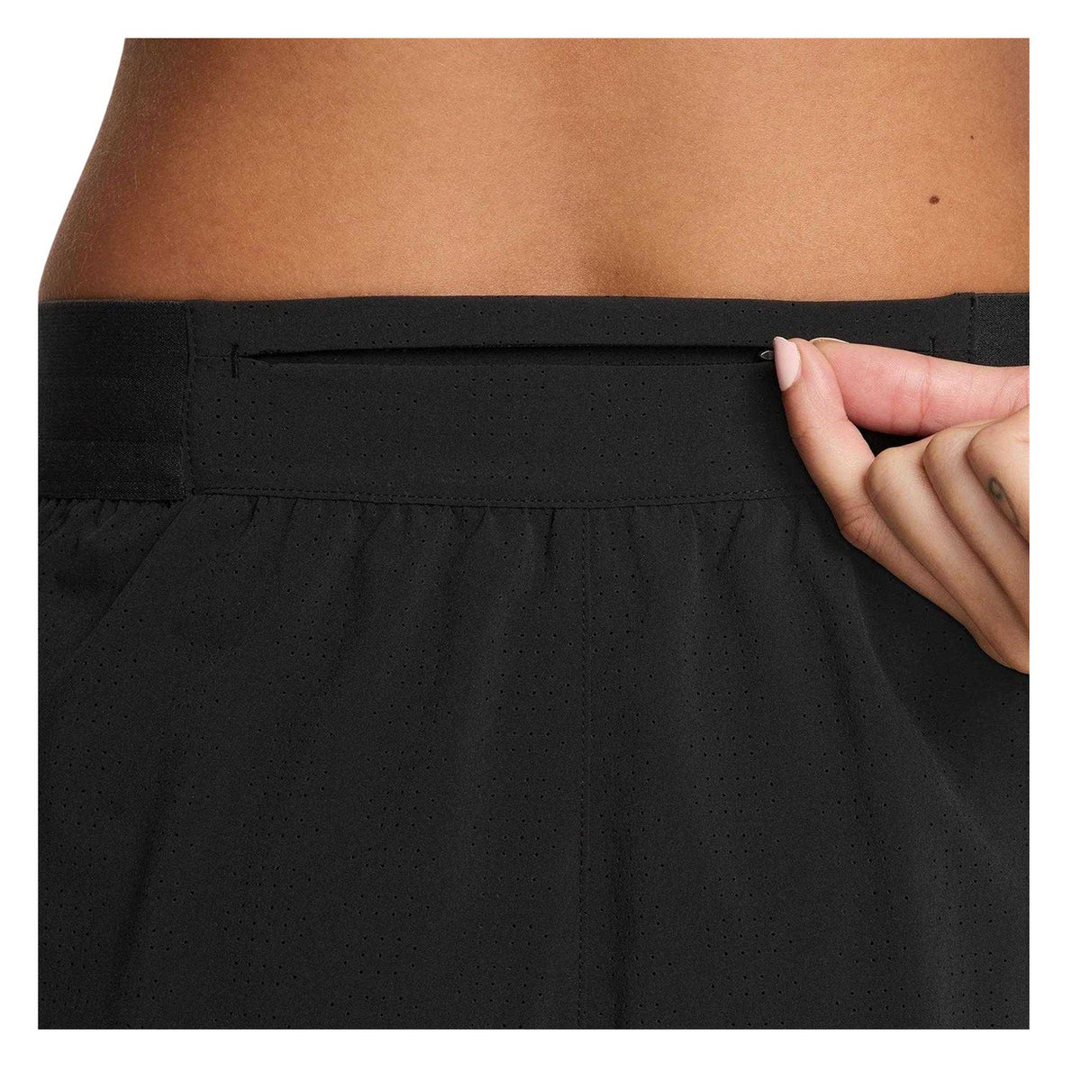Black-White - Lifestyle - Nike Womens-Ladies Performance Running Shorts