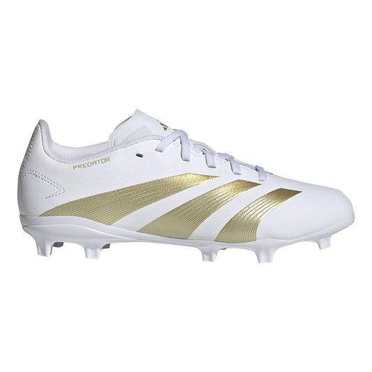 White - Front - Adidas Childrens-Kids League Firm Ground Football Boots