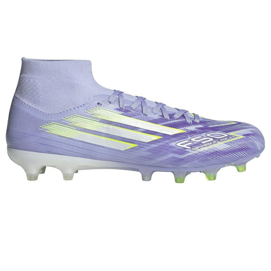 Purple-Lemon - Front - Adidas Womens-Ladies F50 Firm Ground Football Boots