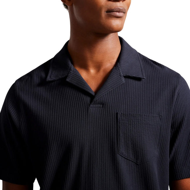 Navy - Side - Ted Baker Mens Arkes Regular Polo Shirt
