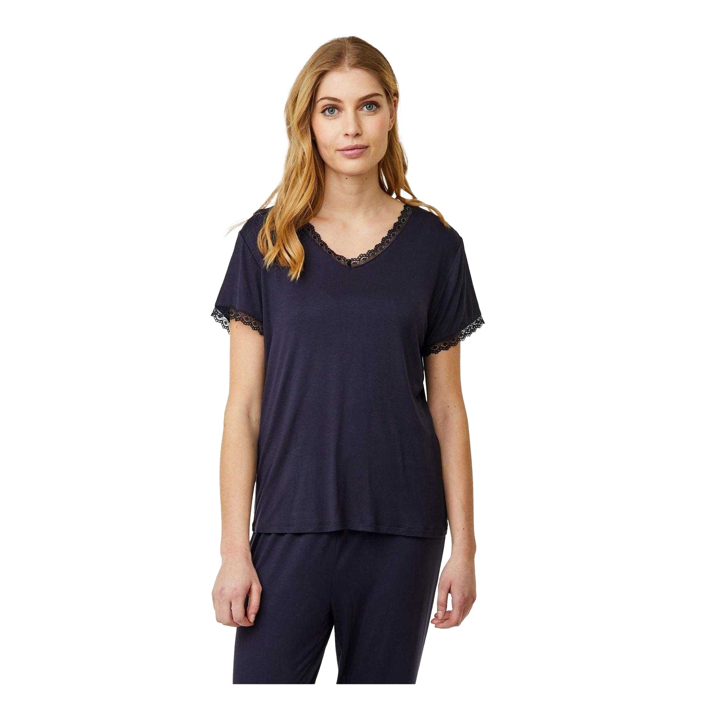 Parisian Night - Lifestyle - CCDK Copenhagen Womens-Ladies Lace Trim Pyjama Top