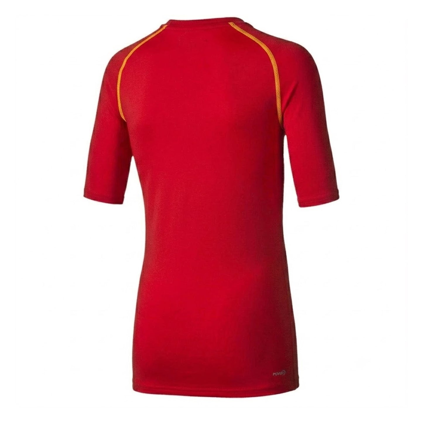 Red - Back - Puma Girls Fitted Short-Sleeved Base Layer Top