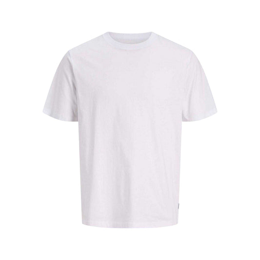 White - Front - Jack And Jones Mens Basic Plain Regular T-Shirt