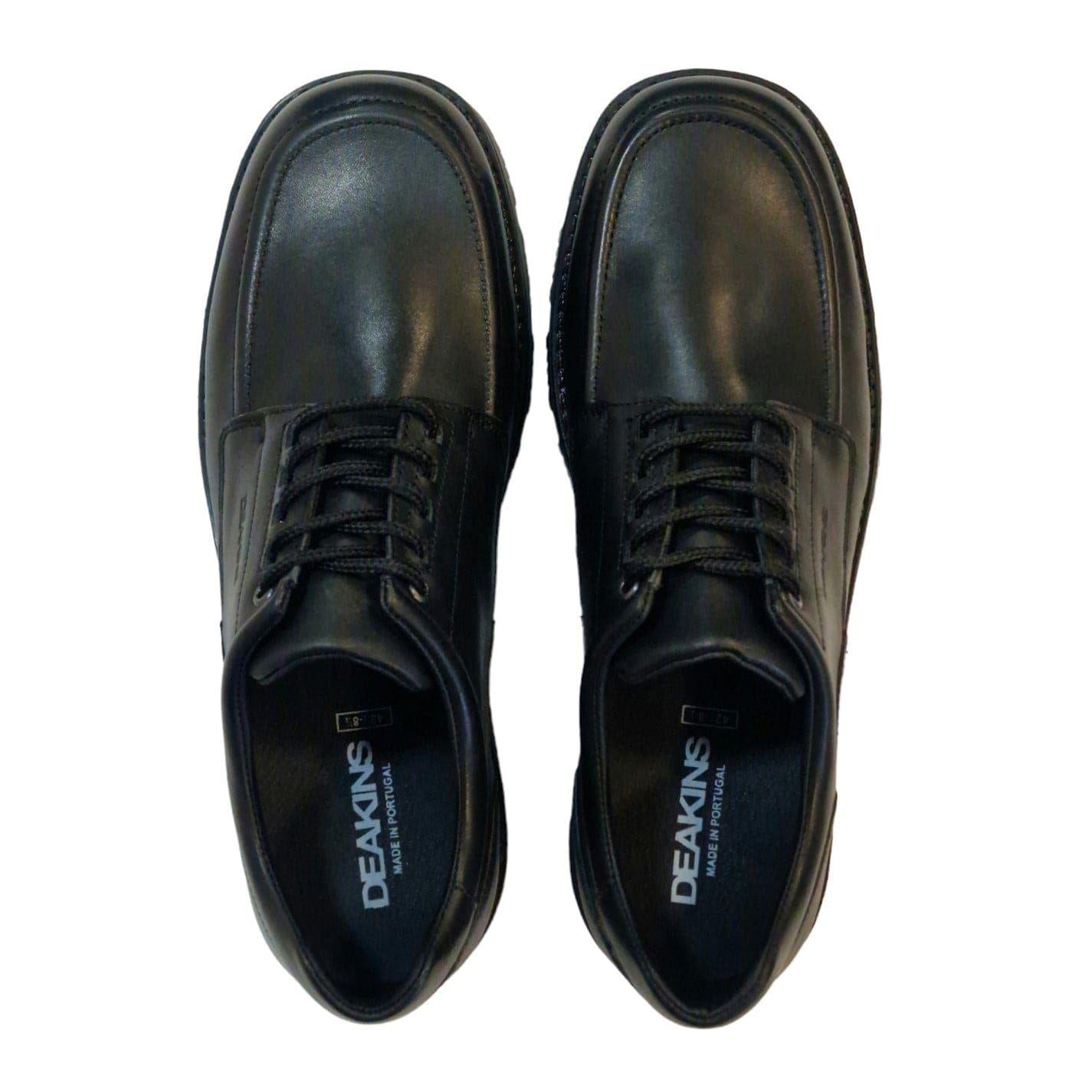 Black - Pack Shot - Nicholas Deakins Mens Leather Moc Toe Shoes