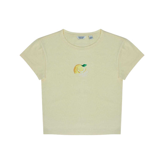 Lemon - Front - Jack Wills Womens-Ladies Lemon Slim Crop Top