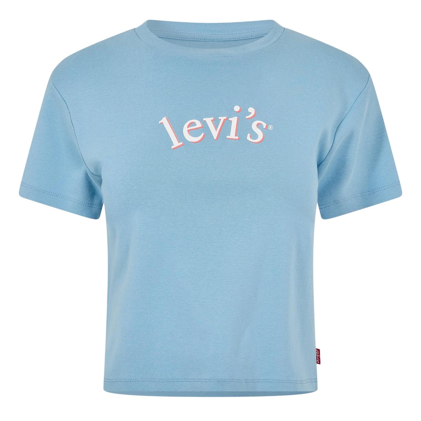 Blue - Back - Levis Womens-Ladies Cropped T-Shirt