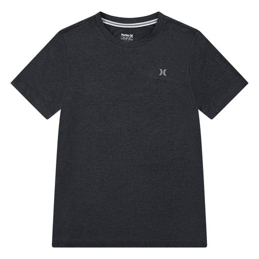 Black Heather - Front - Hurley Childrens-Kids Logo Regular T-Shirt