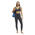 Grey - Pack Shot - Adidas Womens-Ladies Luxe Studio Yoga 7-8 Leggings