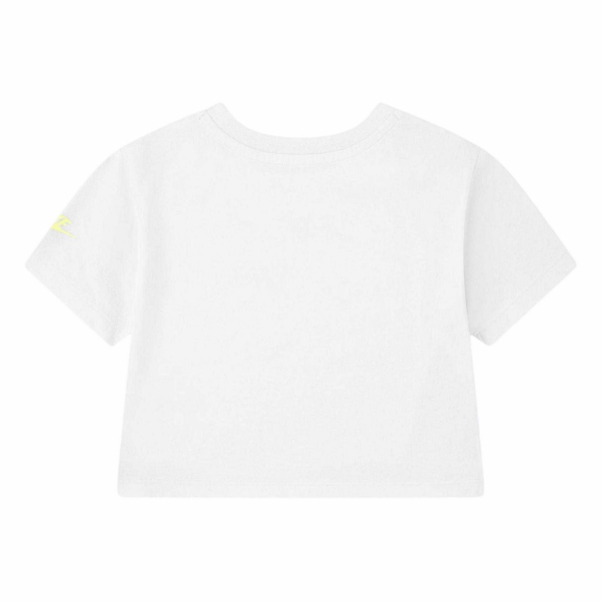 White - Back - Nike Girls Floral Boxy Crop Top