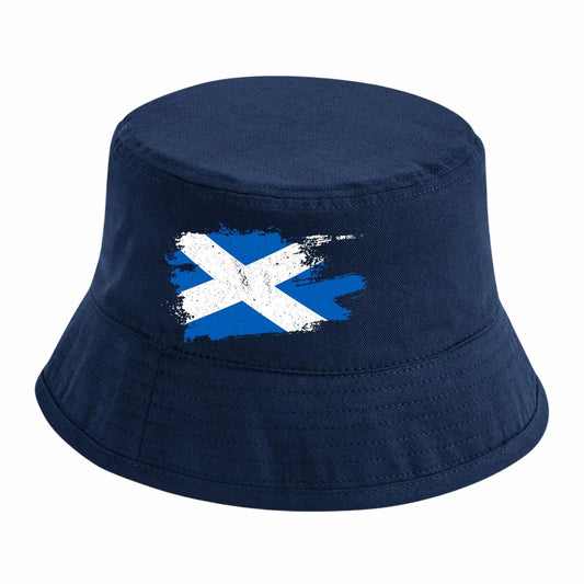 Blue-White - Front - Sport Direct Scottish Flag Bucket Hat