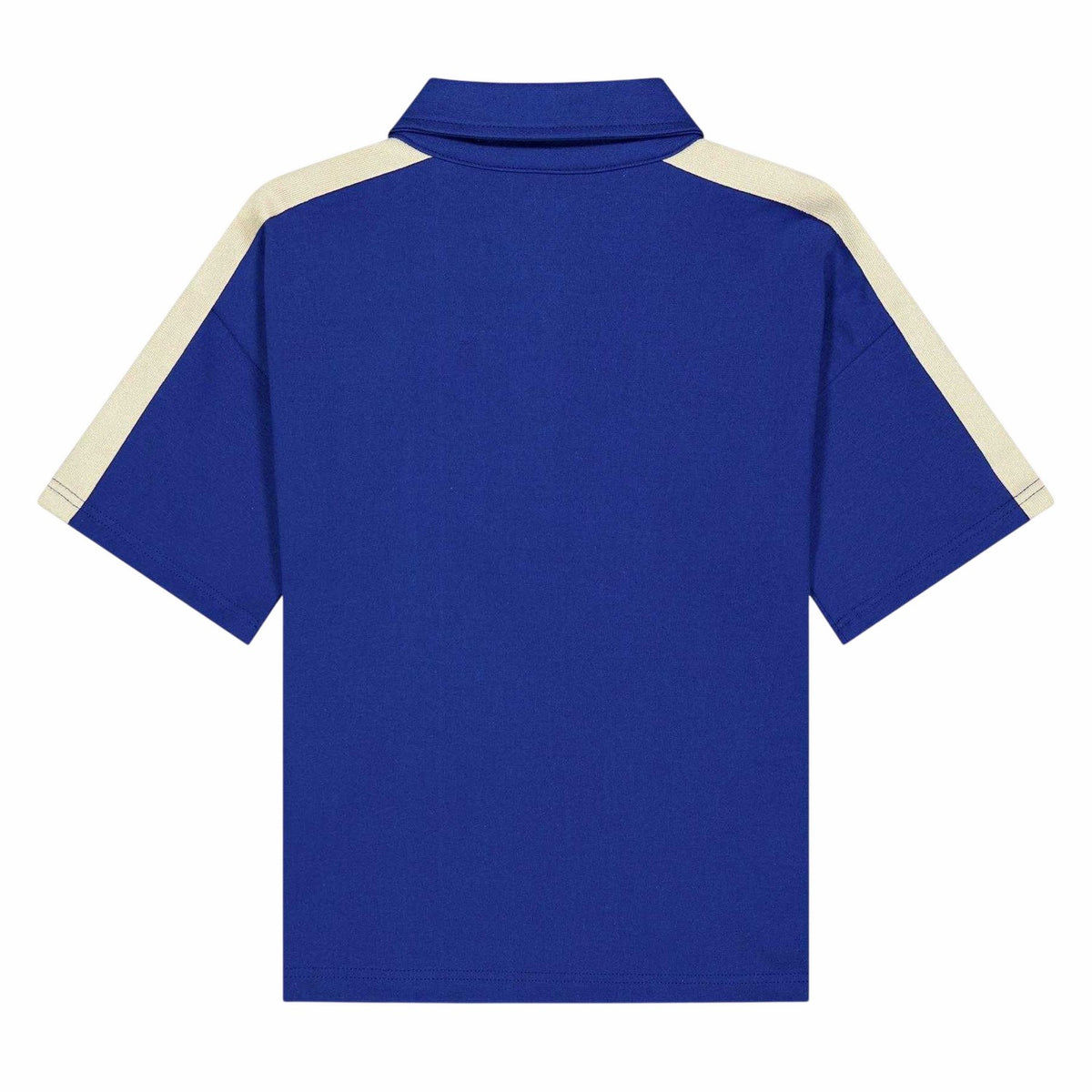 Blue - Back - Palm Angels Childrens-Kids Track Logo Woven Stretch Polo Shirt