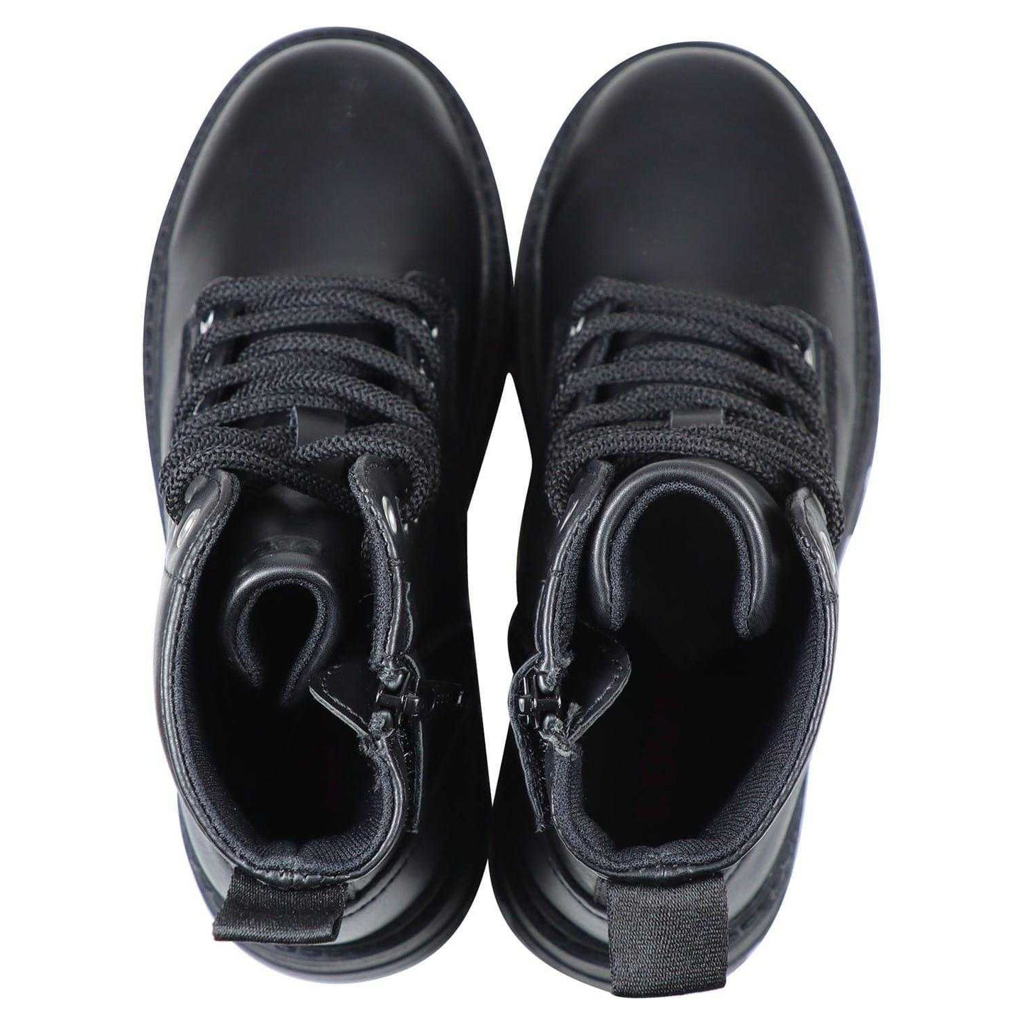 Black - Pack Shot - Levis Childrens-Kids Pasadena Combat Boots