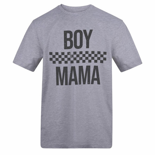 Grey - Front - AWD Womens-Ladies Checkered Mothers Day T-Shirt