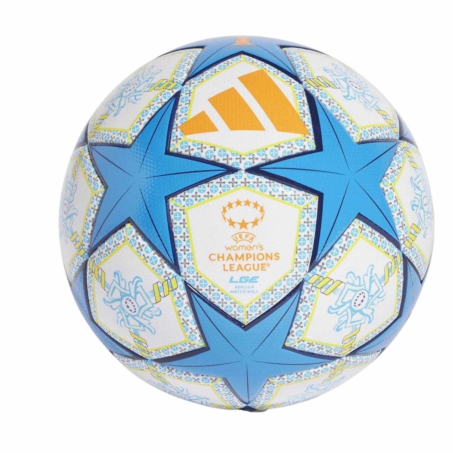 White-Blue - Side - Adidas Womens-Ladies Womens UCL League Star Football