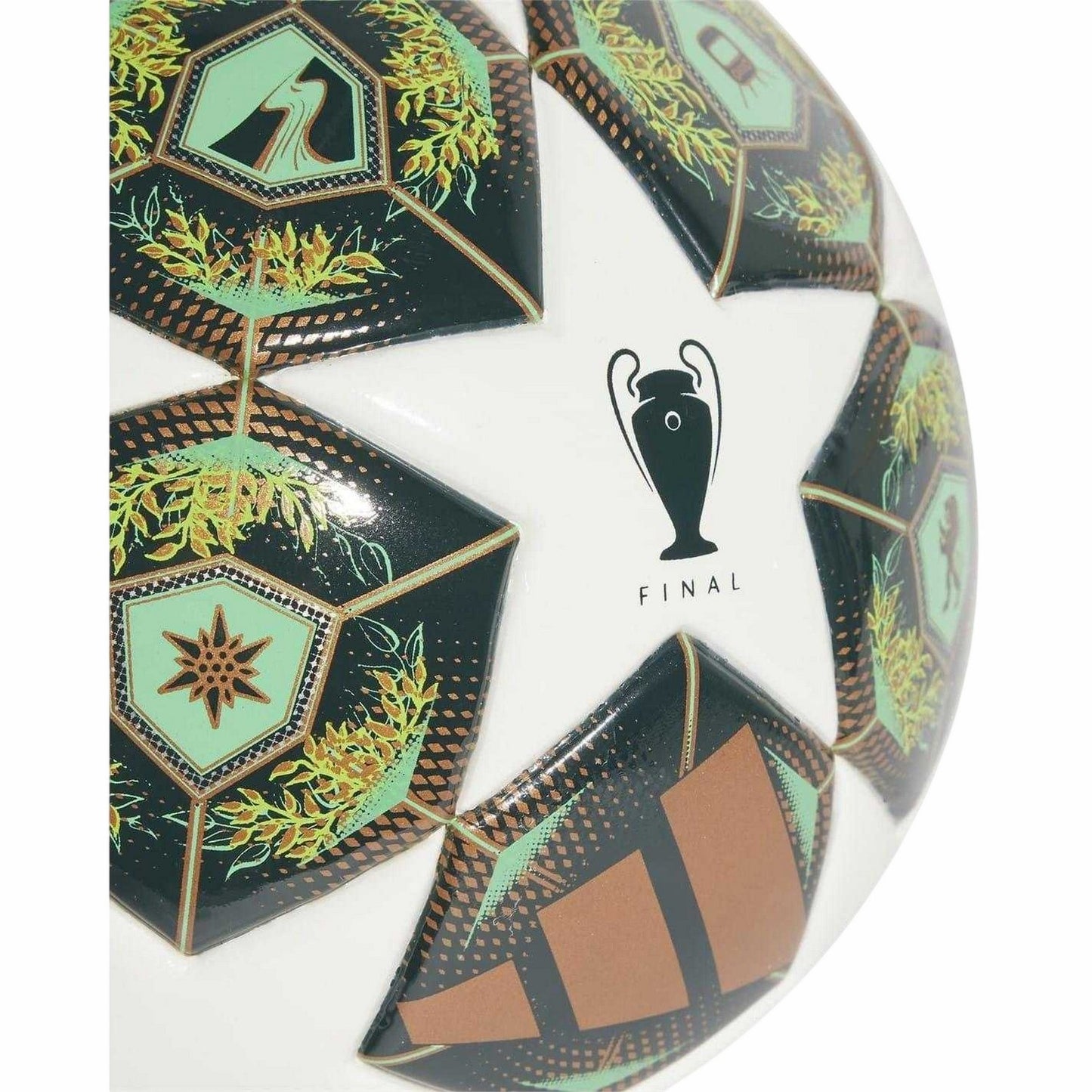 White-Green - Side - Adidas UCL Club Mini Football